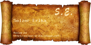 Selzer Erika névjegykártya